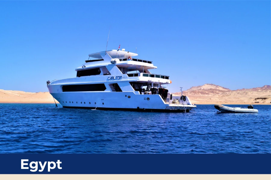 Liveaboard diving in Egypt on the Red Sea.