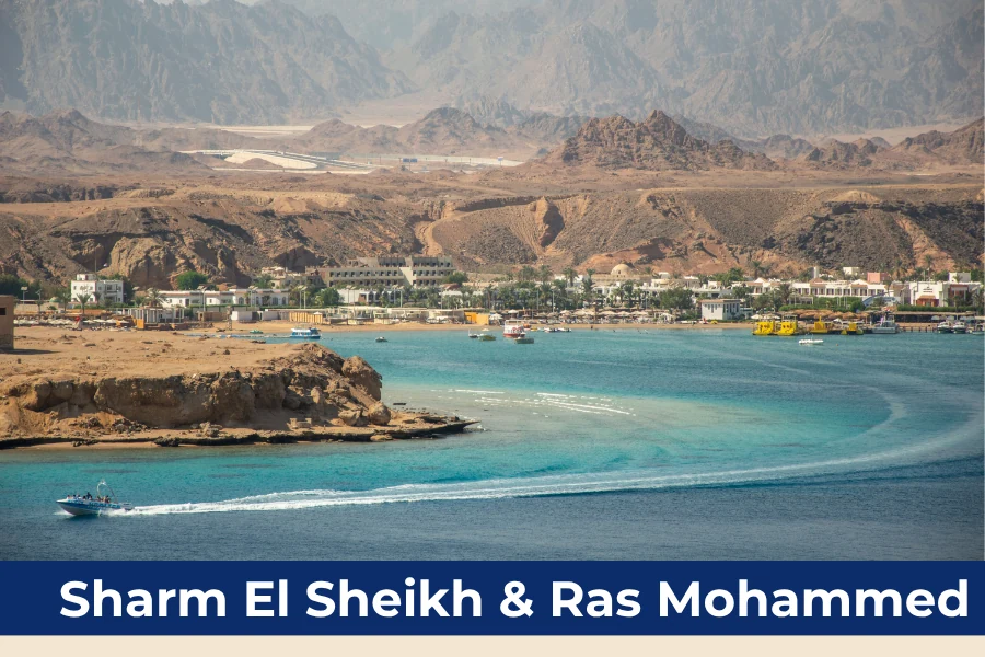 Red Sea coastline at Sharm El Sheikh and Ras Mohammed, Egypt